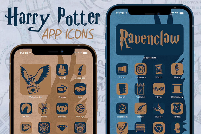harry potter ravenclaw app icons pack