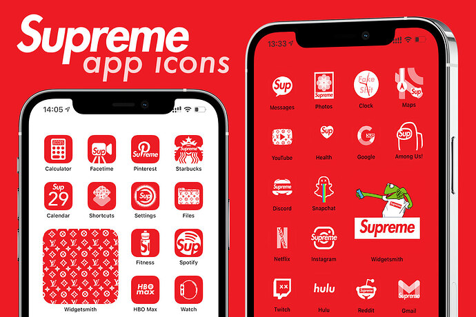 supreme app icons pack