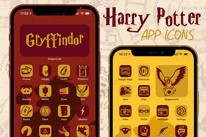 harry potter gryffindor app icons pack